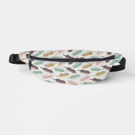 Mid-Century Modern Retro Feathers Fanny Pack Bauchtasche