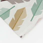Mid-Century Modern Retro Feathers Fleece Blanket (Ecke)