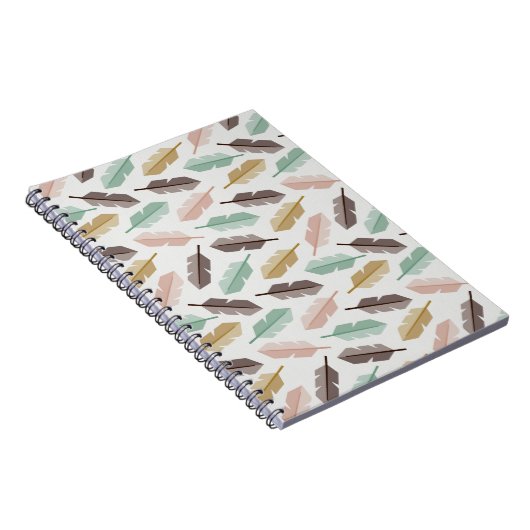 Mid-Century Modern Retro Feathers Notizblock (Rechte Seite)