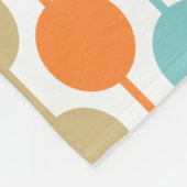 Mid-Century Modern Retro Geometric Circles Pattern Fleecedecke (Ecke)