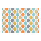 Mid-Century Modern Retro Geometric Circles Pattern Kissenbezug (Rückseite)