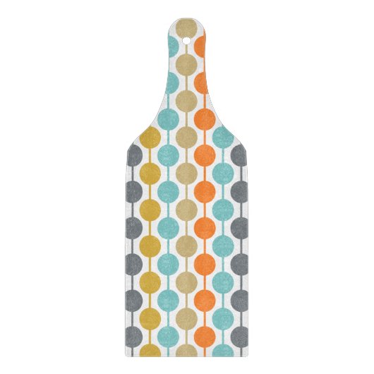 Mid-Century Modern Retro Geometric Circles Pattern Schneidebrett (Vorderseite)