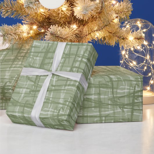 Mid Century Modern Retro Linienmuster Geschenkpapier (Feiertage)