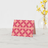 Mid-Century Modern Retro, Mod Pink Thank You Karte (Gelbe Blume)