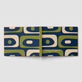 Mid Century Modern Retro Piquet Personalized Gästebuch (Voll)