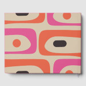 Mid Century Modern Retro Piquet Personalized Gästebuch (Rückseite)