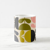 Mid‑century modern- Retro Scandinavian Flowers Kaffeetasse (Mittel)