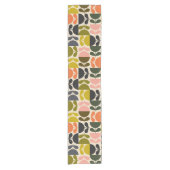 Mid‑century modern- Retro Scandinavian Flowers Kurzer Tischläufer (Vorderseite)