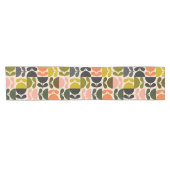 Mid‑century modern- Retro Scandinavian Flowers  Kurzer Tischläufer (Horizontal)