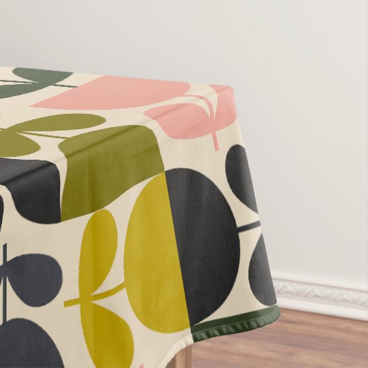 Mid‑century modern- Retro Scandinavian Flowers Tischdecke (Beispiel)