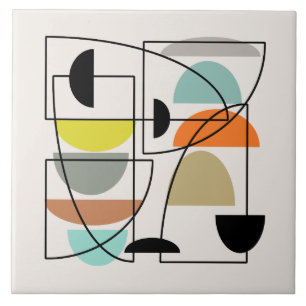 Mid Century Modern 'Schalen' Fliese
