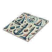 Mid Century Modern Schifffahrtsschiffe Fliese (Seite)
