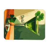 Mid Century Modern Shamrock Martini Sláinte!  Magnet (Horizontal)