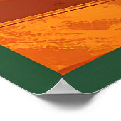 Mid Century Modern Shamrock Martini Sláinte! Poster (Ecke)