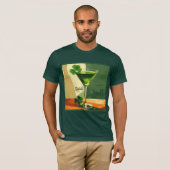 Mid Century Modern Shamrock Martini Sláinte!  T-Shirt (Vorne ganz)