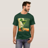 Mid Century Modern Shamrock Martini Sláinte!  T-Shirt (Vorne ganz)