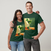 Mid Century Modern Shamrock Martini Sláinte!  T-Shirt (Unisex)