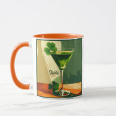 Mid Century Modern Shamrock Martini Sláinte! Tasse (Links)