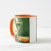 Mid Century Modern Shamrock Martini Sláinte! Tasse (Vorderseite Links)