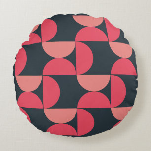Mid-Century Modern Sommeruntergang Rundes Kissen