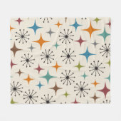 Mid-Century-Modern-Sonnenstrahl-Muster Fleecedecke (Vorderseite (Horizontal))
