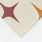 Mid-Century-Modern-Sonnenstrahl-Muster Fleecedecke (Ecke)