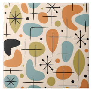 Mid-Century-Modern-Sonnenstrahl-Muster Fliese
