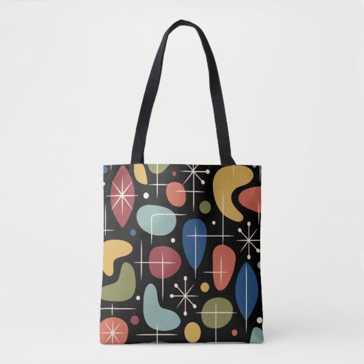 Mid-Century-Modern-Sonnenstrahl-Muster Tasche (Vorderseite)