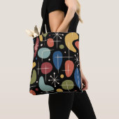 Mid-Century-Modern-Sonnenstrahl-Muster Tasche (Von Nahem)