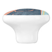 Mid Century Modern Space Kitty Keramikknopf Keramikknauf (Seitenansicht)