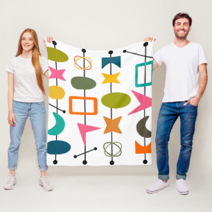 Mid-Century-Modern-Spieße Fleecedecke