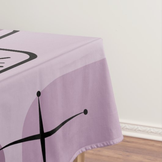Mid Century Modern Sputnik Mauve Tischdecke (Beispiel)