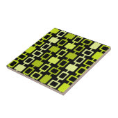 Mid Century Modern Square Columns Black Chartreuse Fliese (Seite)