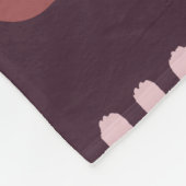 Mid-Century Modern Squares Lines Dark Pink Fleecedecke (Ecke)