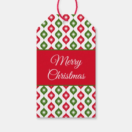 Mid century modern star retro Christmas ornament Geschenkanhänger (Vorderseite)