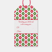 Mid century modern star retro Christmas ornament Geschenkanhänger (Rückseite)