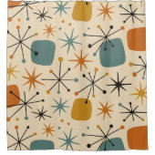 Mid Century Modern Starburst Pattern Duschvorhang (Vorderseite)
