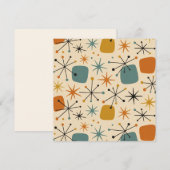 Mid Century Modern Starburst Pattern Einladung (Vorne/Hinten)
