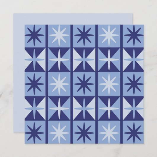 Mid Century Modern Starburst Pattern Einladung (Vorne/Hinten)
