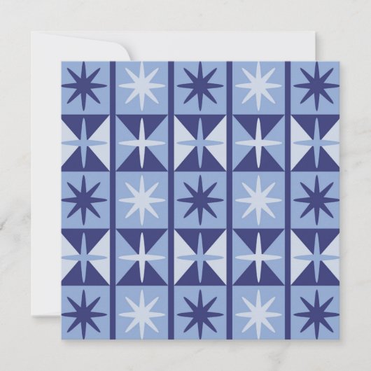 Mid Century Modern Starburst Pattern Einladung (Vorderseite)