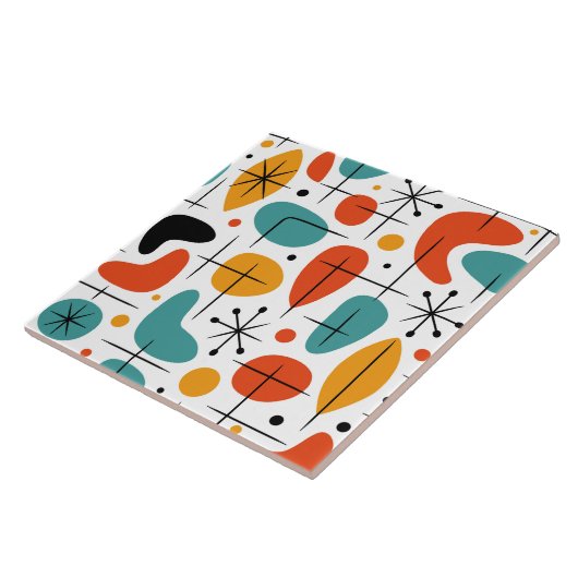 Mid Century Modern Starburst Pattern Fliese (Seite)