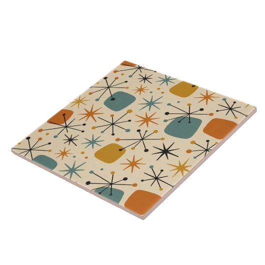 Mid Century Modern Starburst Pattern Fliese (Seite)