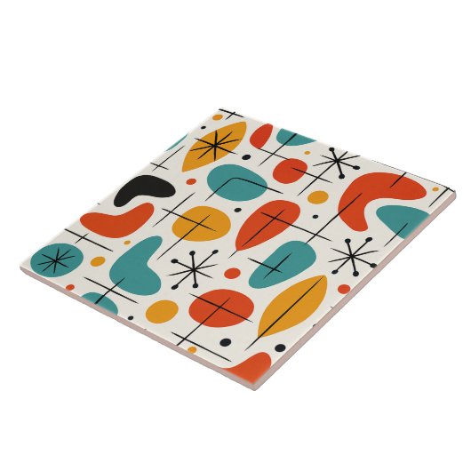 Mid Century Modern Starburst Pattern Fliese (Seite)
