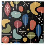 Mid Century Modern Starburst Pattern Fliese<br><div class="desc">Colorful Mid Century Modern Atomic Age Starburst Pattern.</div>