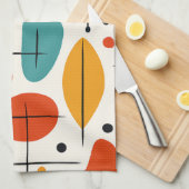 Mid Century Modern Starburst Pattern Geschirrtuch (Viertel Falte)