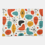 Mid Century Modern Starburst Pattern Geschirrtuch (Horizontal)