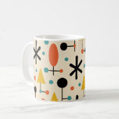 Mid Century Modern Starburst Pattern Kaffeetasse (Vorderseite Links)