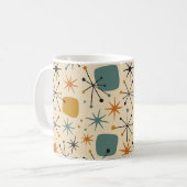 Mid Century Modern Starburst Pattern Kaffeetasse (Vorderseite Links)