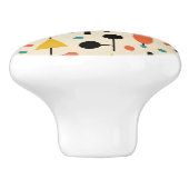 Mid Century Modern Starburst Pattern Keramikknauf (Seitenansicht)