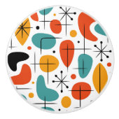 Mid Century Modern Starburst Pattern Keramikknauf (Vorderseite)